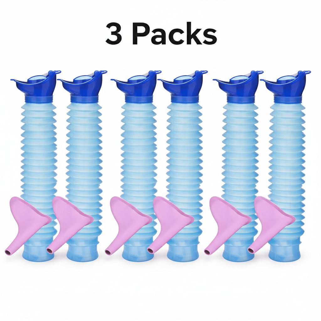 Expandable Portable Emergency Urinal & Female Urination Device Set