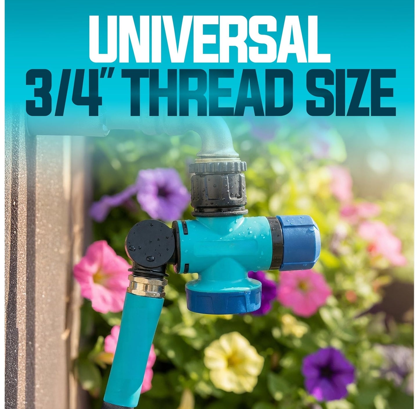 Multi-Functional 3-Way Outdoor Faucet & Garden Hose Connector