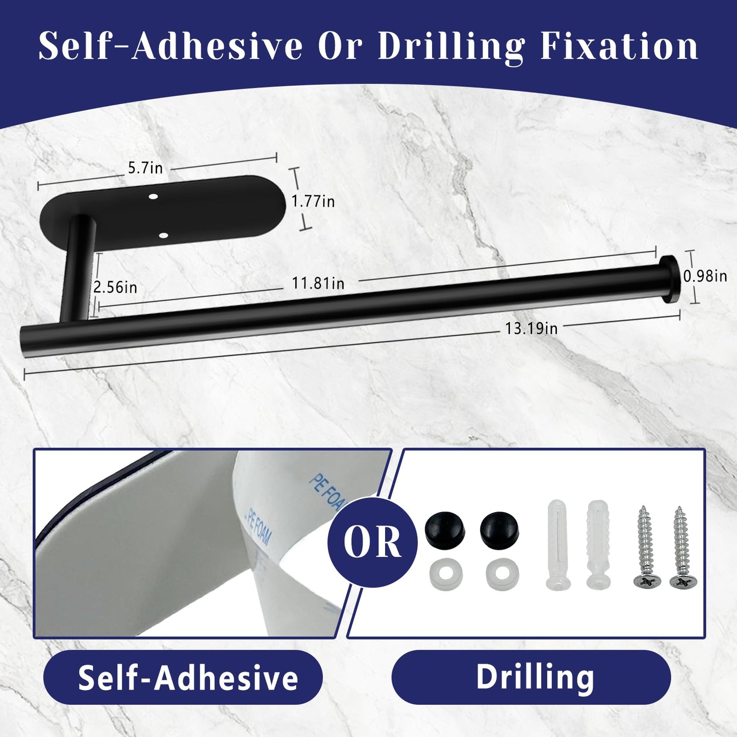 Stainless Steel Under Cabinet Paper Towel Holder
