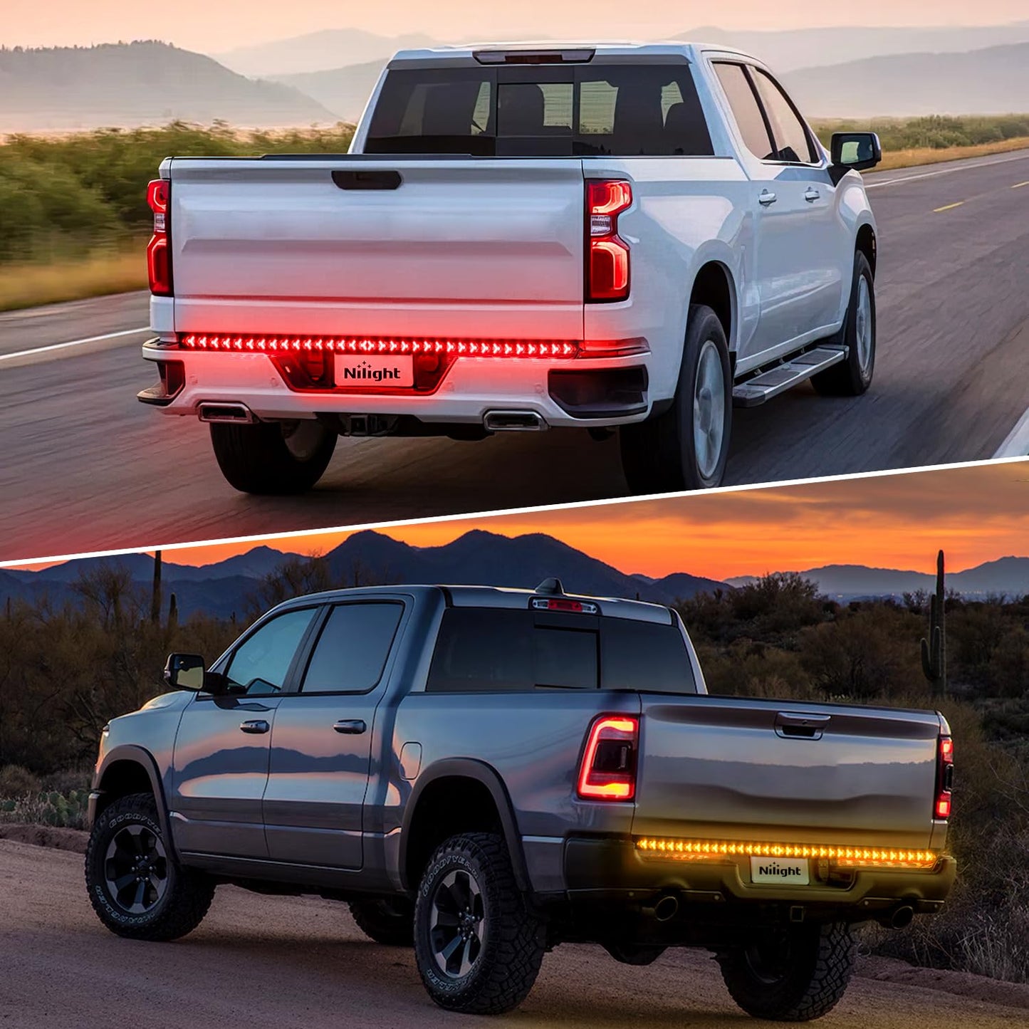 48" Triple Row LED Truck Tailgate Light Strip
