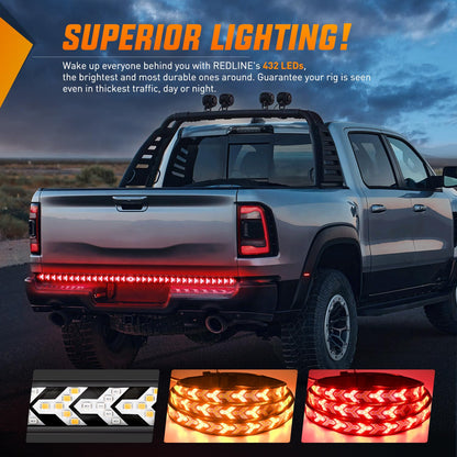 48" Triple Row LED Truck Tailgate Light Strip