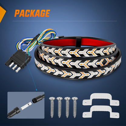 48" Triple Row LED Truck Tailgate Light Strip