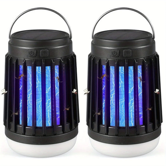 3-in-1 Cordless Solar Bug Zapper Light for Patio, Home & Camping