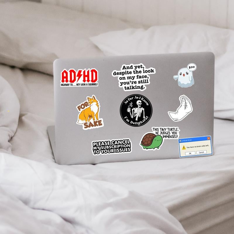 130Pcs Funny Saying Stickers Pack