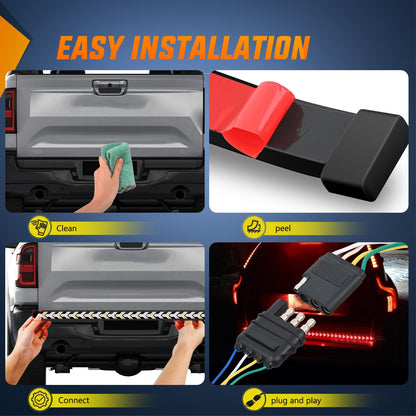 48" Triple Row LED Truck Tailgate Light Strip