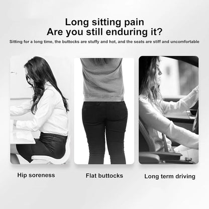 Ergonomic Orthopedic Memory Foam Seat Cushion with Lumbar Support