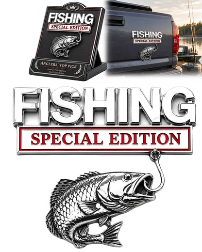 3D Metal Fishing Special Edition Car Emblem Badge Decal