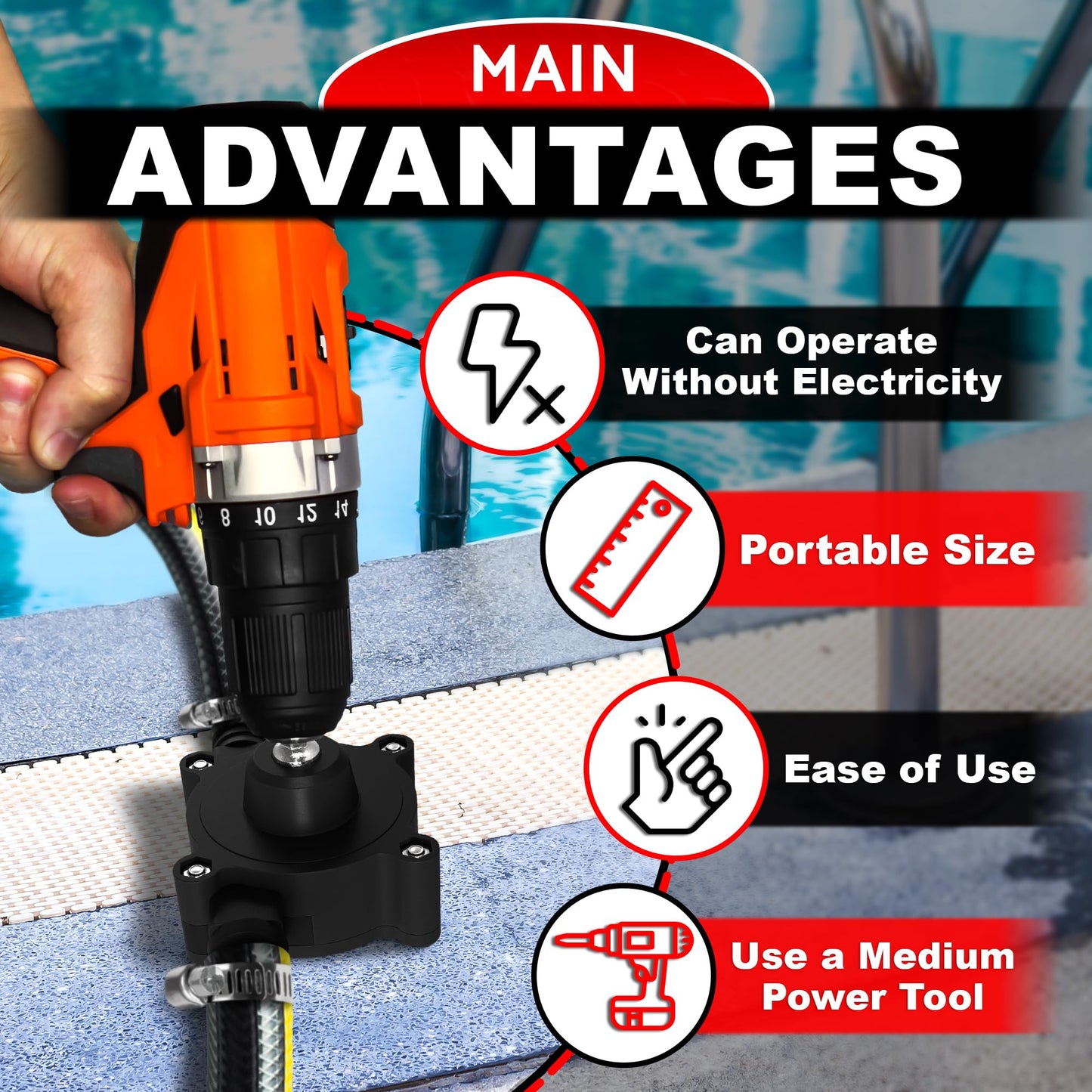 Portable Electric Drill Water Pump