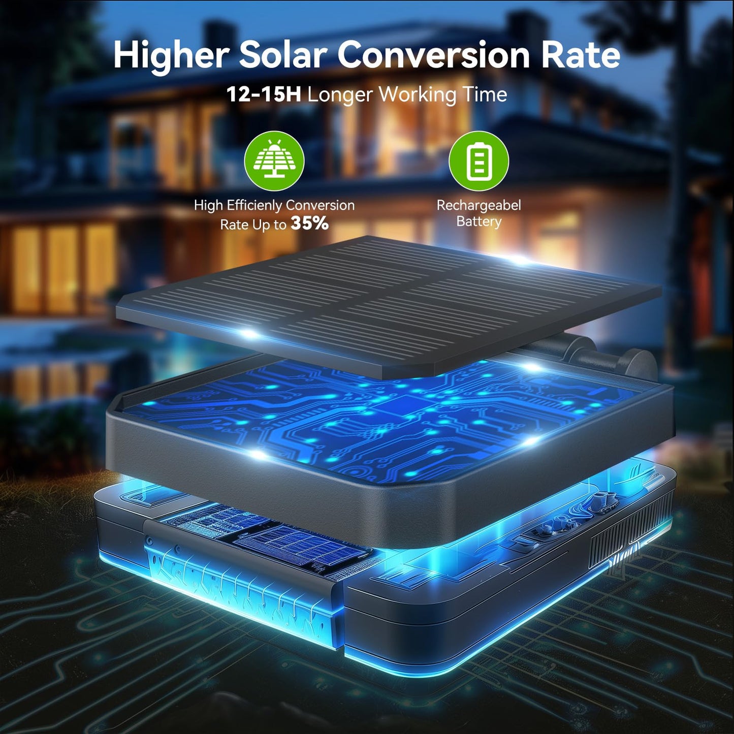3-Pack Upgraded Solar Sunflower Garden Lights
