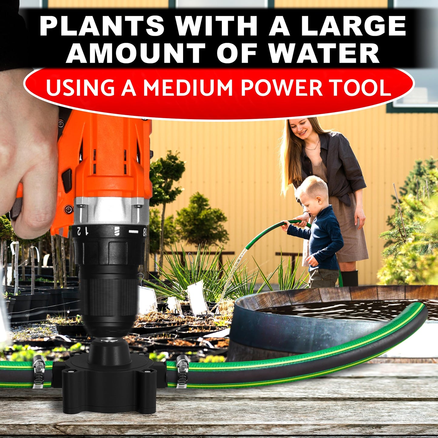 Portable Electric Drill Water Pump