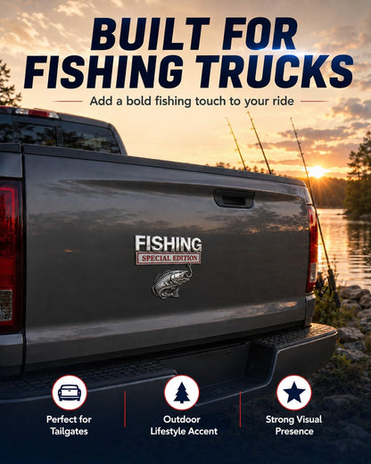 3D Metal Fishing Special Edition Car Emblem Badge Decal