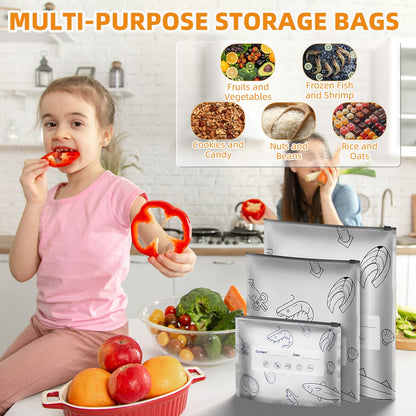 30PCS Reusable Aluminum Foil Food Storage Bags