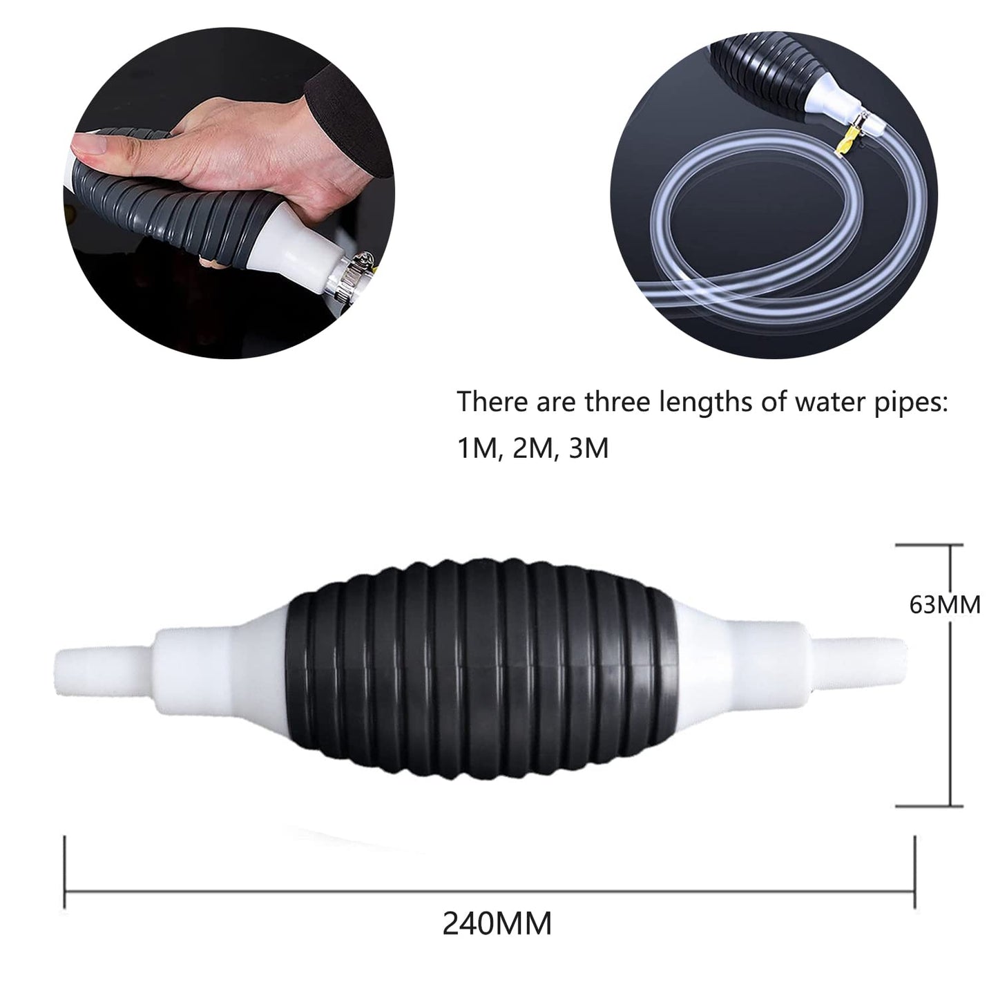 Portable High-Flow Manual Siphon Pump