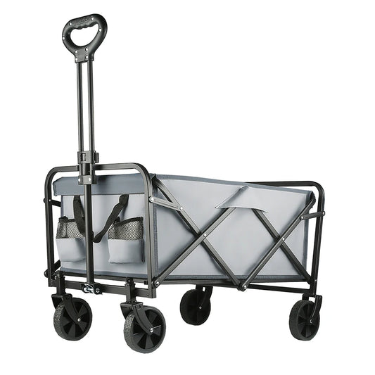 Heavy Duty Large Capacity Folding Beach Wagon Outdoor Foldable Wagon For Camping Shopping Collapsible Portable Camping Equipment