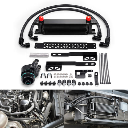 BEVINSEE 10 Rows Oil Cooler Kit For VW Golf 7 GTI/R 2013-2020