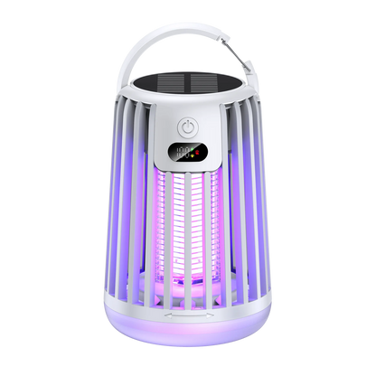 Outdoor Solar Bug Zapper Light – Rechargeable Mosquito & Fly Trap for Garden & Patio