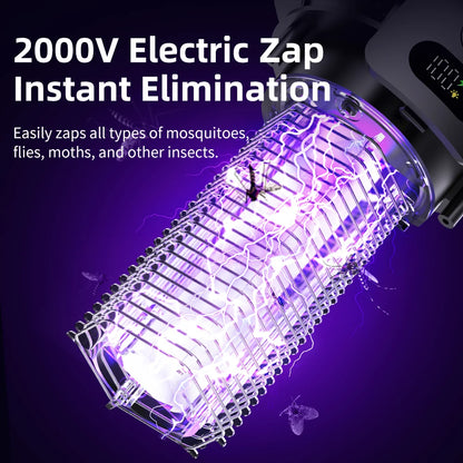 Outdoor Solar Bug Zapper Light – Rechargeable Mosquito & Fly Trap for Garden & Patio