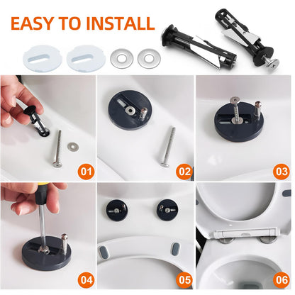 Universal Anti-Wobble Toilet Seat Mounting Kit