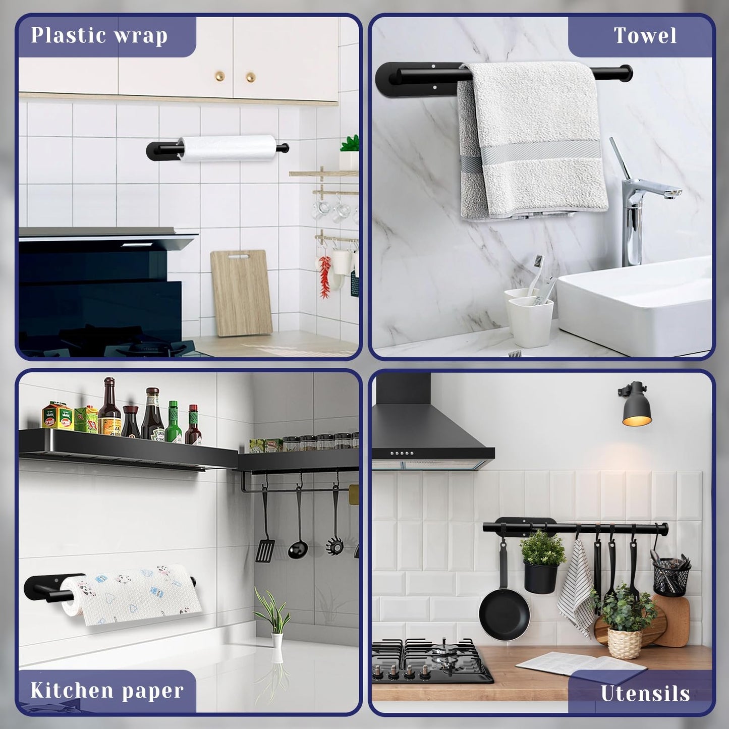 Stainless Steel Under Cabinet Paper Towel Holder