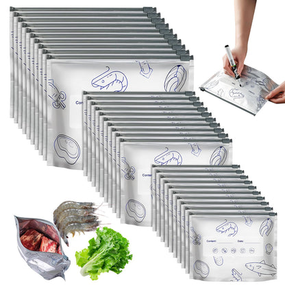 30PCS Reusable Aluminum Foil Food Storage Bags