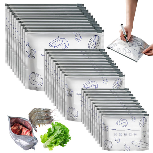 30PCS Reusable Aluminum Foil Food Storage Bags
