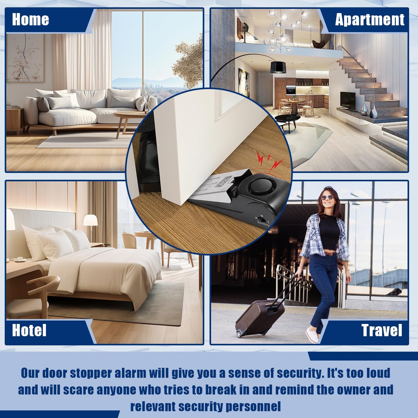 120dB Portable Door Stop Alarm