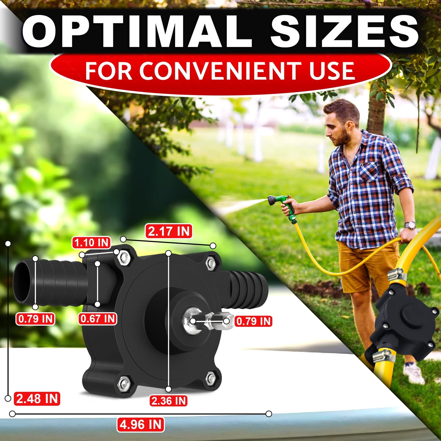 Portable Electric Drill Water Pump