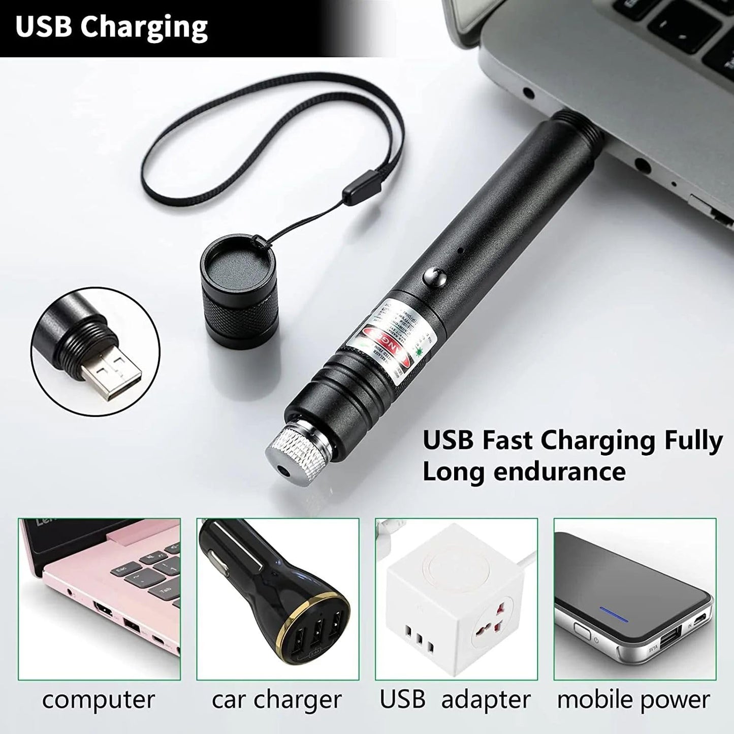 High-Power Tactical Green Laser Pointer