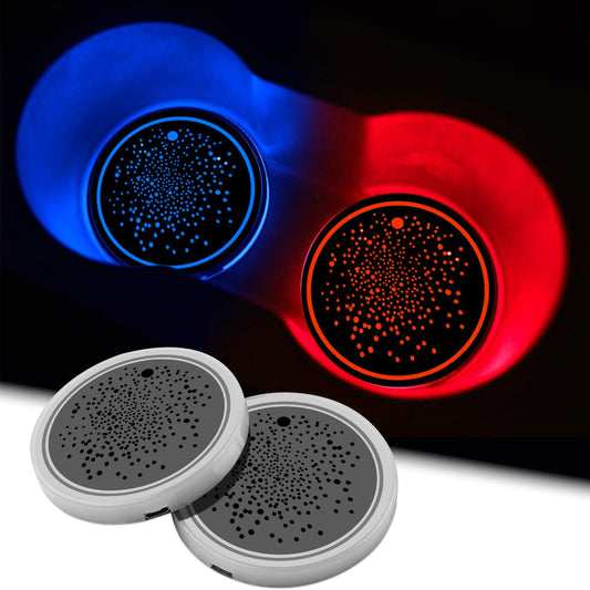 2-Piece LED Car Cup Holder Coasters