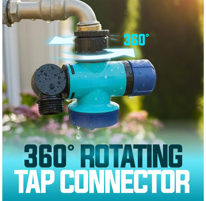 Multi-Functional 3-Way Outdoor Faucet & Garden Hose Connector