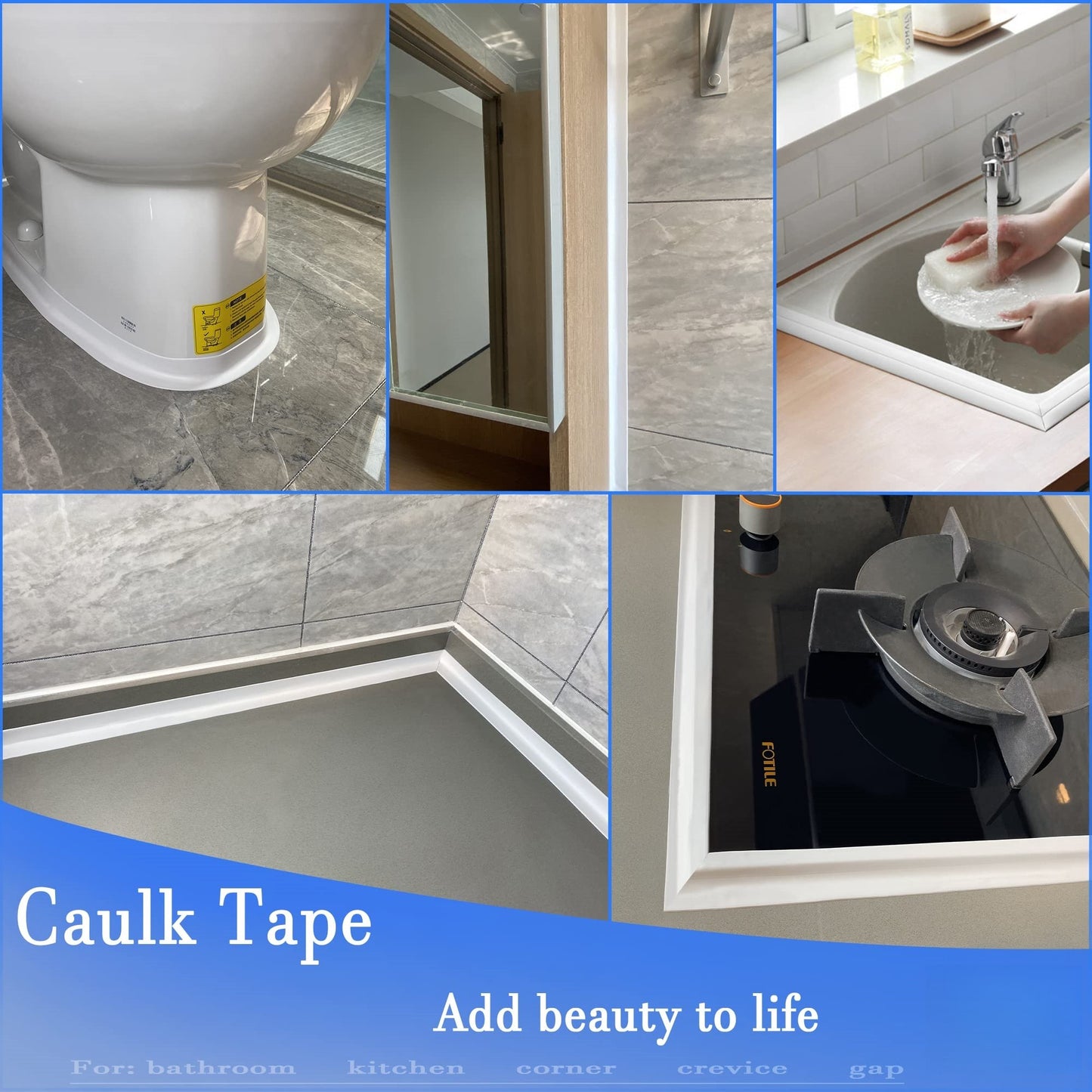 Waterproof Adhesive Caulk Tape Sealant Strip