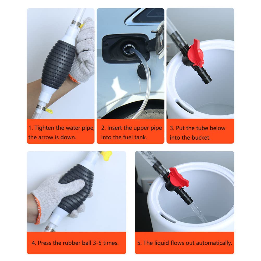 Portable High-Flow Manual Siphon Pump